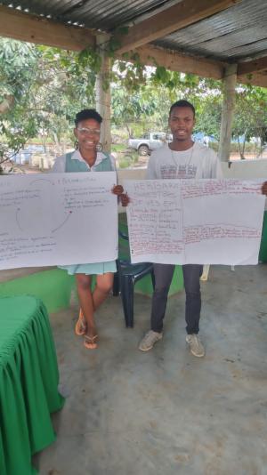 Volunteers by the centre Photo